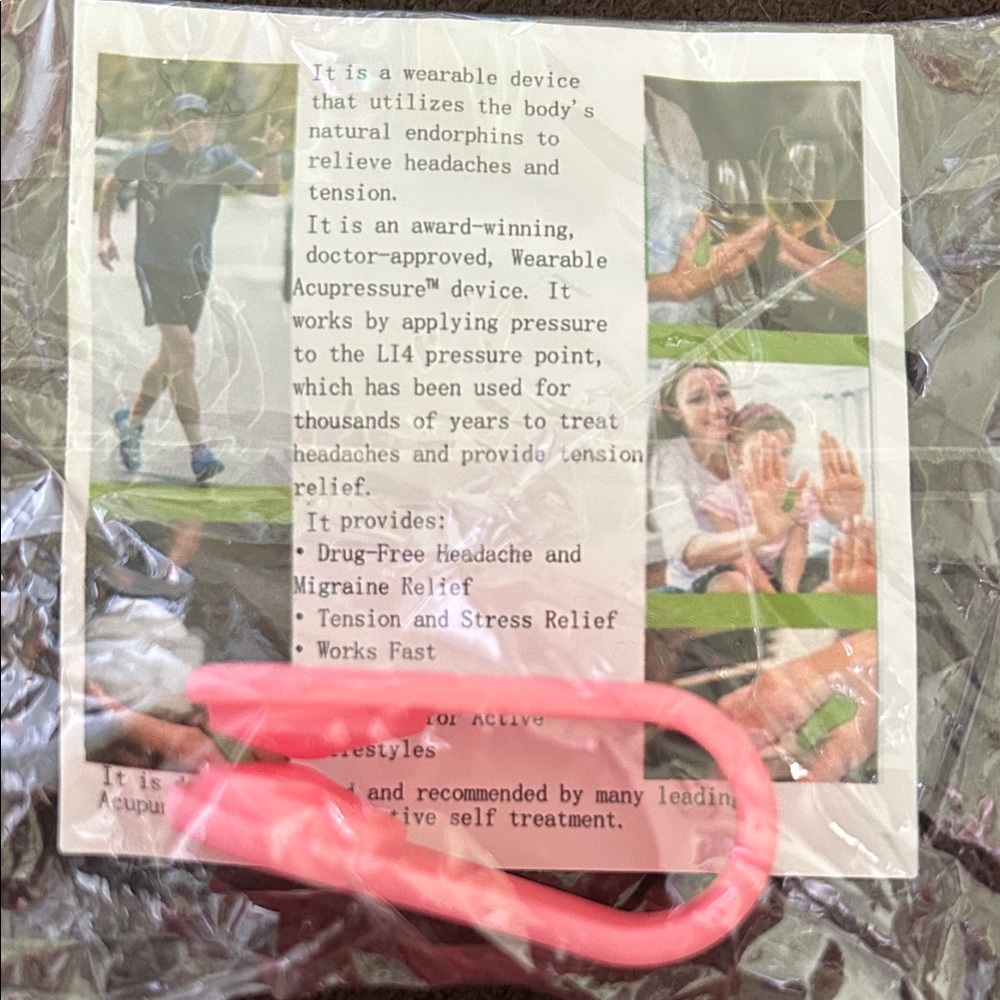 Pink Wearable Acupressure Device